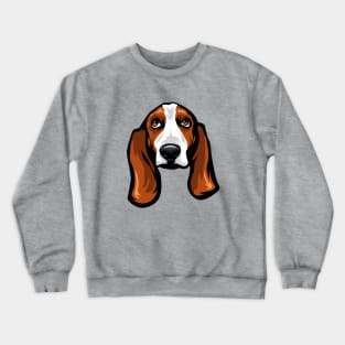 Basset Hound Portrait Drawing Crewneck Sweatshirt